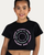 Ballet Terminology Cropped Tee - Black