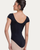 Beatrice Princess Seam Cap Sleeve Adult Leotard - Black