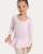 Gillian Long Sleeve Bow Back Skirted Youth Leotard - Light Pink