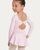Gillian Long Sleeve Bow Back Skirted Youth Leotard - Light Pink