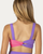 Twist Back Girls Crop Top - Neon Pink & Bright Lavender