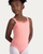Kaia Girls Ruffle Strap Leotard - Coral