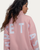 Barre Trash Oversized Zip-Up Hoodie - Ballerina Pink