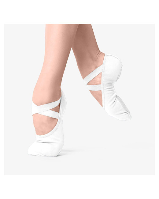 So Danca Girls Stretch Canvas Ballet Shoe - White