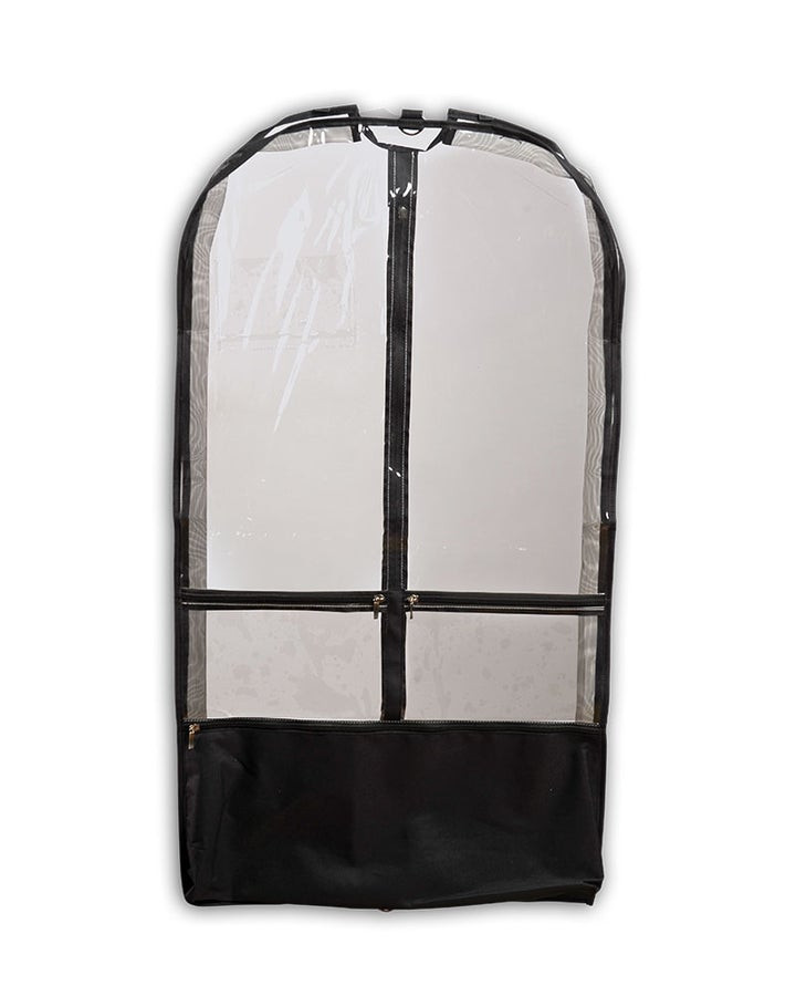 Clear Garment Bag - Black