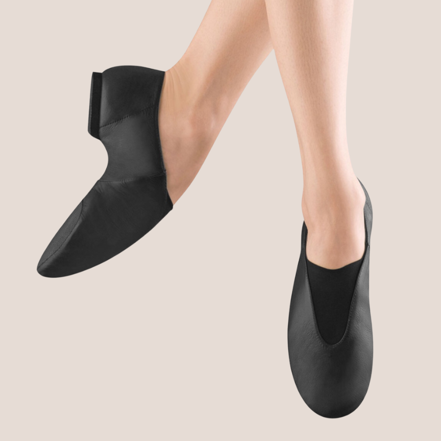Black slip-on jazz shoes