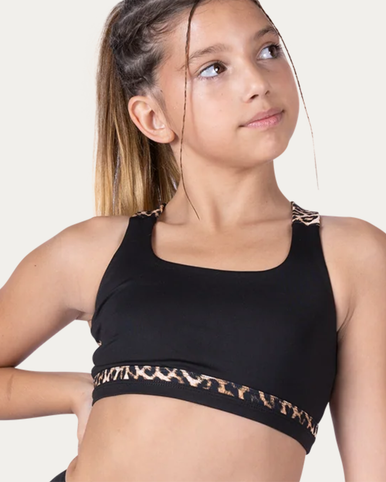 XO Dance Co Vibe Top - Black Cheetah - Backstage Dancewear & Gifts