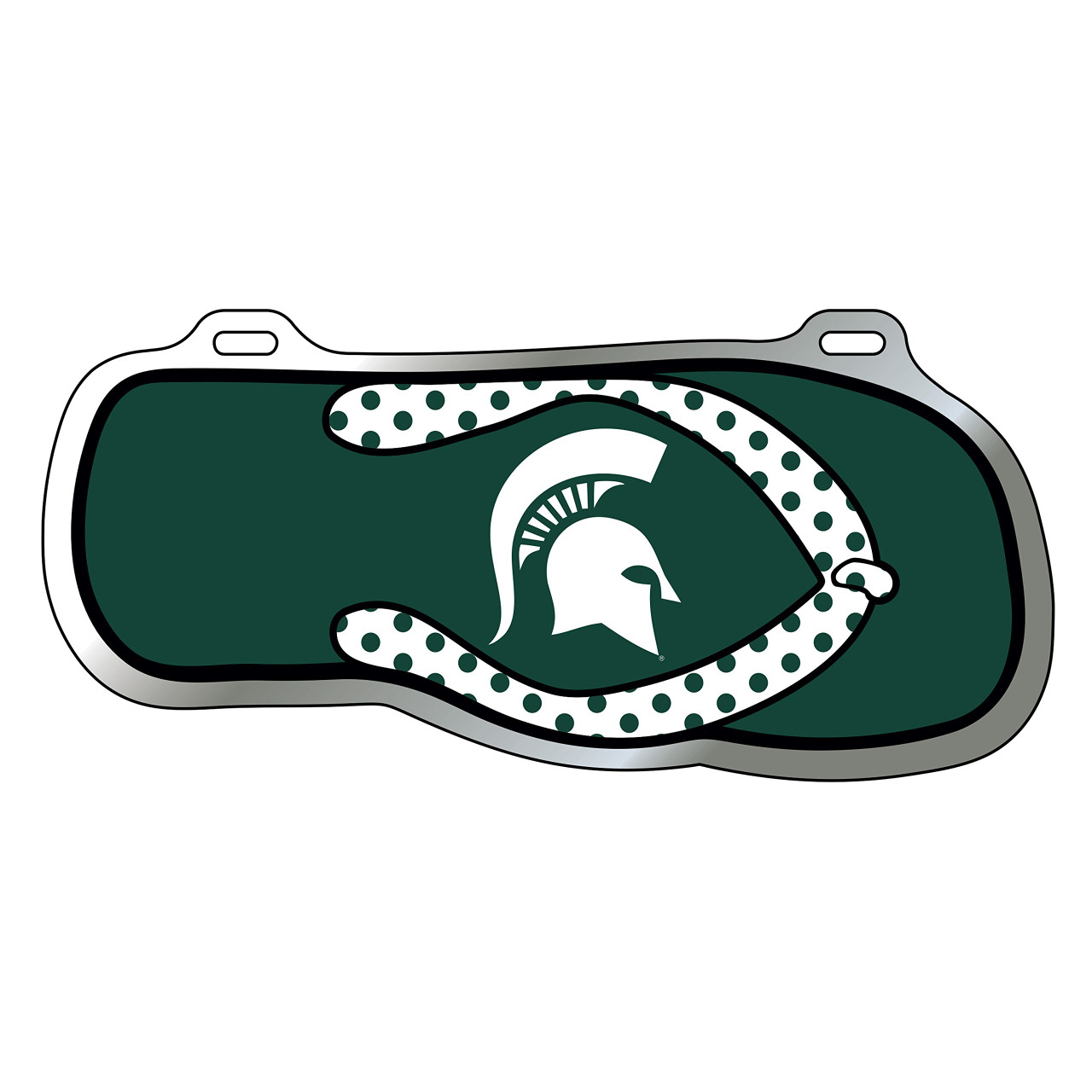 Michigan State Tag (SPARTAN HEAD FLIP FLOP TAG (16599))