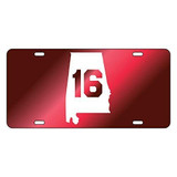 Alabama Crimson Tide Tag (LASER CRIM/SIL ALABAM 16 TAG)