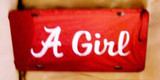 Alabama Crimson Tide Tag (LASER CRIM/SIL A-GIRL)