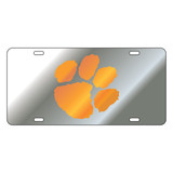 Clemson Tigers Tag (LASER SIL/ORG PAW (14050))