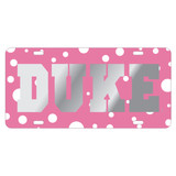 Duke University Tags (LASER PINK POLKA DOT DUKE TAG (15249))