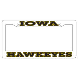 Iowa Plate_Frame (WHT PLATE FRAME IOWA HAWKEYES (12504))