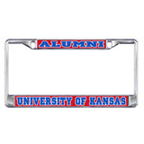 Kansas Plate Frame (DOMED KS ALUMNI METAL PLT FRAM (19096))