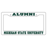 Michigan State Plate Frame (WHT PLATE FRAME MI ST ALUMNI (16510))