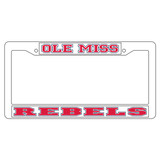 Mississippi Plate Frame (WHT PLATE FRAME MISS REBELS (24019))