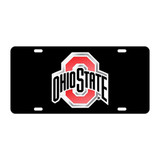 Ohio State University Tags (Black Acrylic with Red Mirror/Mirror acrylic Logo (48068))