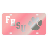 Fort Hays State TAG (LASER PINK/SIL FHSU PAW (98104))