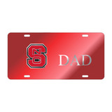 North Carolina State TAG (LASER RED/SIL BLOCK NCS DAD (26204))