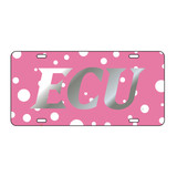 East Carolina Pirates Tag (LASER PINK POLKA DOT ECU TAG (16204))