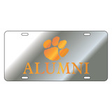 Clemson Tigers Tag (Mirror Acrylic with Orange Mirror Acrylic Logo (14226))