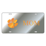 Clemson Tigers Tag (Mirror Acrylic with Orange Mirror Acrylic Logo (14222))