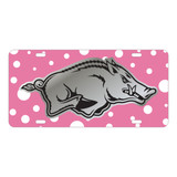 Arkansas Razorbacks TAG (LASER PINK POLKA DOT HOG TAG (11210))