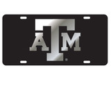 Texas A&M University Tags (Black Acrylic with Mirror acrylic Logo (10756))