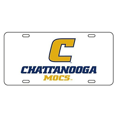 University of Tennessee Chattanooga (UTC Mocs - License Plate - Car/Truck Tagl - REF WHT CHATT MOCS PLATE