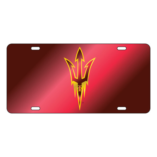 Arizona State Sun Devils Tag (LASER WINE/YEL PITCHFORK TAG (26721))