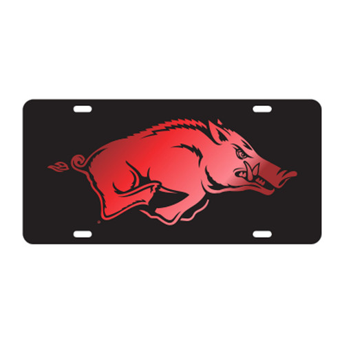 Arkansas Razorbacks TAG (LASER BLK/RED RUNNING HOG (11018))