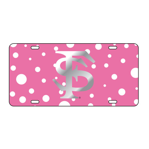 Florida State Seminoles Tag (LASER PINK POLKA DOT FS TAG (17262))