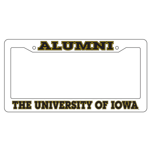 Iowa Plate_Frame (WHT PLATE FRAME UNIV OF IA ALU (12506))