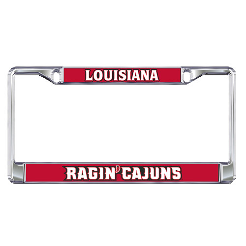 Louisiana-Lafayette Plate Frame (DOMED LA RAGIN CAJUNS FRAME (45018))