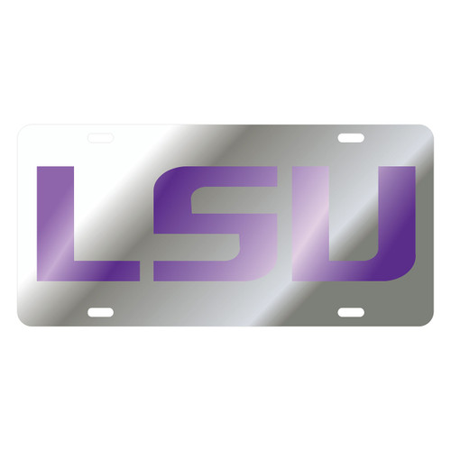 LSU TAG (LASER SIL/PUR NEW LSU LOGO TAG (37142))