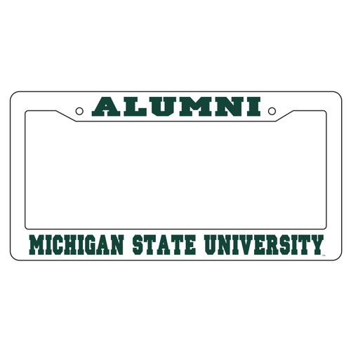 Michigan State Plate Frame (WHT PLATE FRAME MI ST ALUMNI (16510))