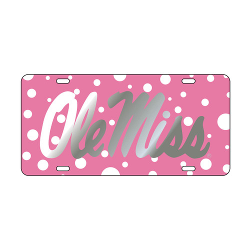 Mississippi Tag (LASER PK POLKA DOT OLE MISS (24196))