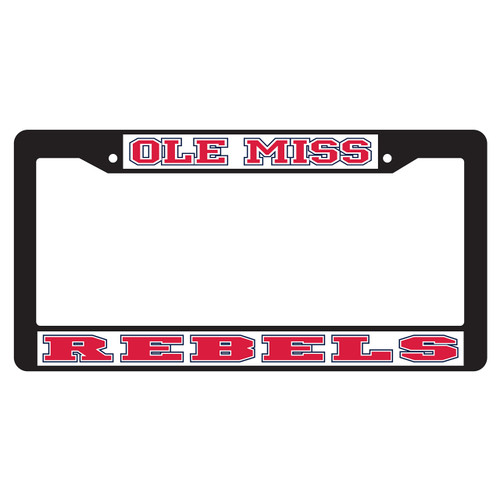 Mississippi Plate Frame (BLK PLATE FRAME MISS REBELS (24018))