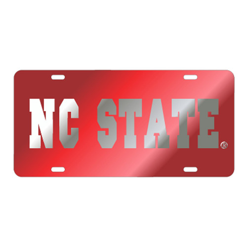 North Carolina State TAG (LASER RED/SIL NC STATE (26035))