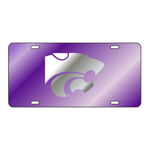 Kansas State TAG (LASER PURPLE SILVER CAT (21055))