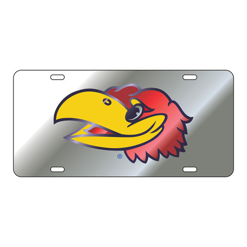 Kansas Tag (LASER SIL JAYHAWK HEAD (19124))