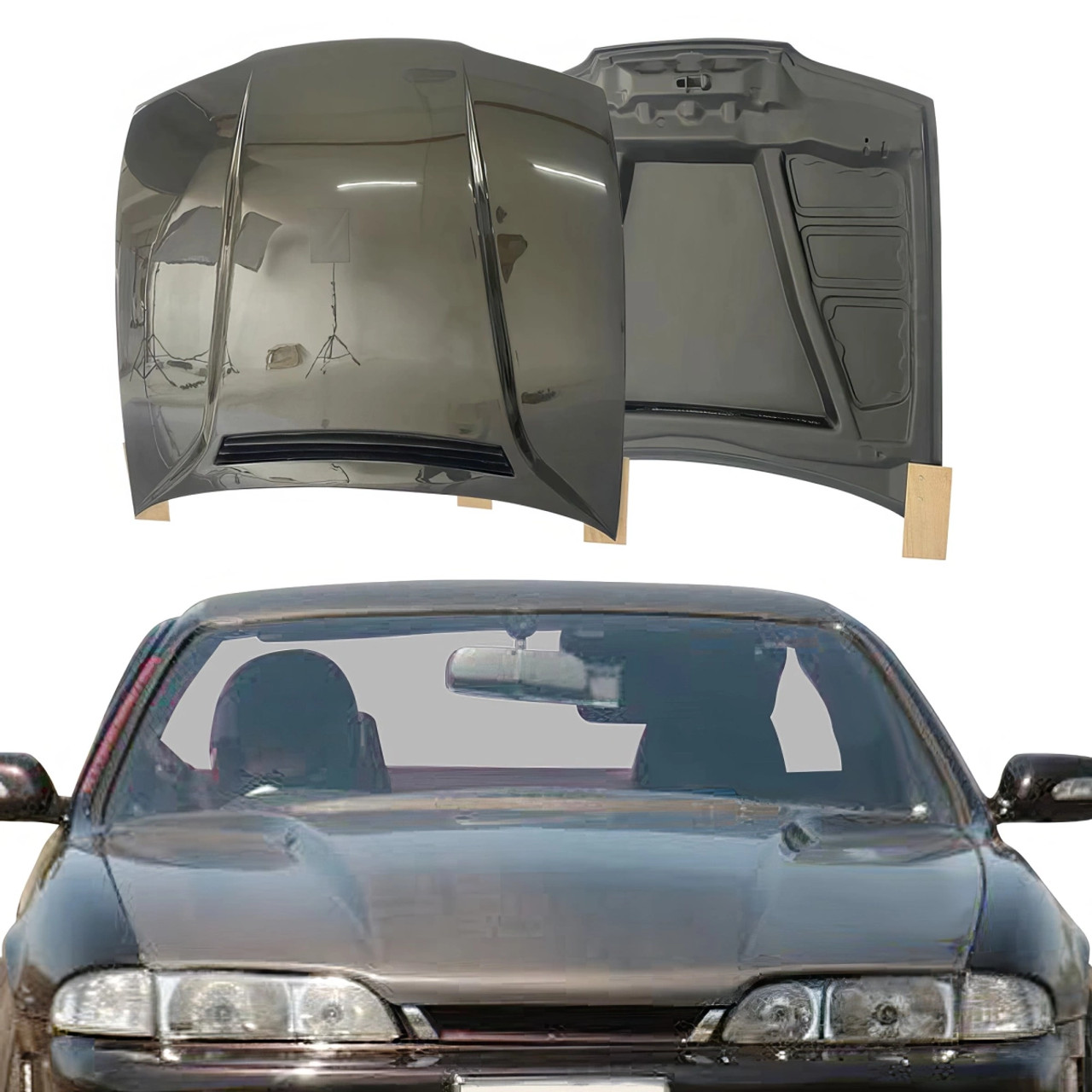 ModeloDrive Carbon Fiber ORI v2 Hood > Nissan 240SX (S14