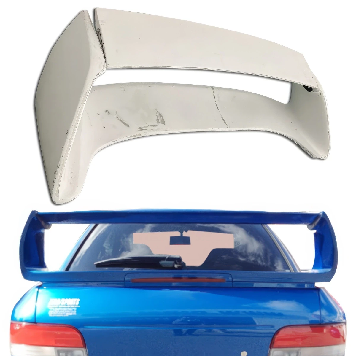 WRX ウイングのみ ModeloDrive FRP STi V4 Rear Spoiler Wing (GC8) 2/4dr for Impreza