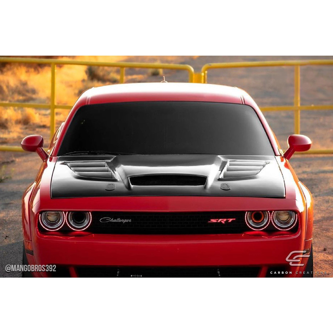 CLADDA☆HOOD SHAPE OPS Duraflex® 116895 - Rage Style Fiberglass Hood (Unpainted)