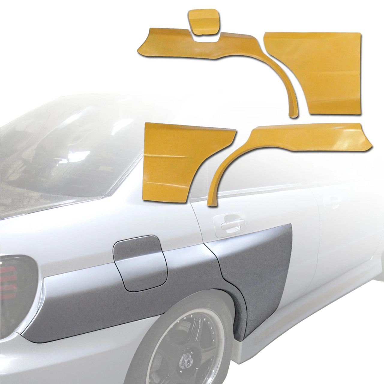 ModeloDrive FRP CSPE Wide Body Fenders (rear) 5pc > Subaru