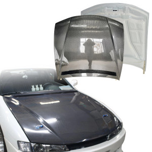 ModeloDrive Carbon Fiber ORI v2 Hood > Nissan 240SX (S14) 1997-1998 - image 1