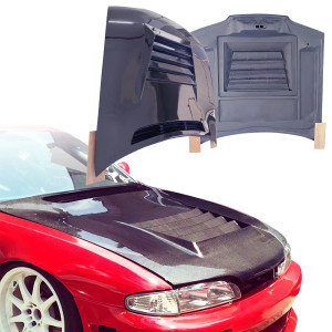 ModeloDrive Carbon Fiber DMA D1 Hood > Nissan 240SX (S14) 1995-1996 - image 1