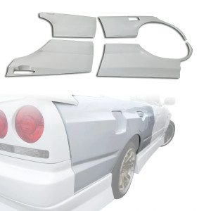 FRP URA Wide Body Fenders (rear) 4pc > Nissan Skyline (R34) GTT 1999-2004 > 4dr Sedan - image 1