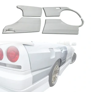 FRP URA Wide Body Fenders (rear) 4pc > Nissan Skyline (R34) GTT 1999-2002 > 4dr Sedan - image 1