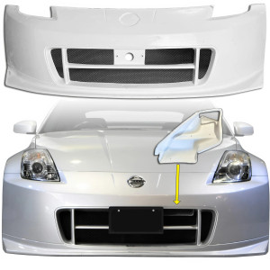 FRP NISM V2 Front Bumper w Duct 2pc > Nissan 350Z (Z33) 2003-2008 - image 1